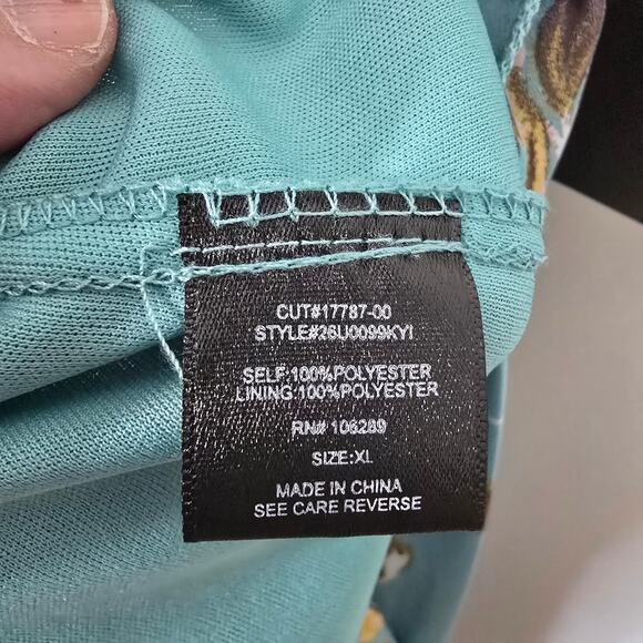 Trixxi Floral Sundress Belt Faux Wrap Lined Feminine NWT Size XL - Picture 5 of 11